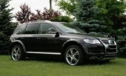 9 649 р. Накладки на колёсные арки CT Volkswagen Touareg GP рестайлинг (2006-2010) (Неокрашенные). Увеличить фотографию 2