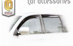 1 989 р. Комплект дефлекторов окон CA Plastic Volkswagen Touareg GP дорестайлинг (2002-2007) (Classic полупрозрачный, Без хром.молдинга). Увеличить фотографию 1