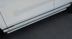 17 799 р. Защита порогов из круглой трубы диаметром 63 мм Russtal  Volkswagen Touareg  NF (2014-2018). Увеличить фотографию 5