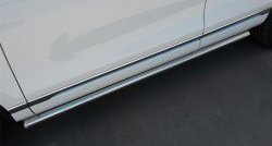 17 799 р. Защита порогов из круглой трубы диаметром 63 мм Russtal  Volkswagen Touareg  NF (2014-2018). Увеличить фотографию 8