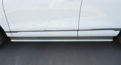 22 749 р. Широкая защита порогов Russtal Volkswagen Touareg NF рестайлинг (2014-2018) (Поверхность листа (вариант 1)). Увеличить фотографию 7
