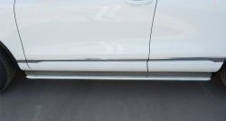 22 749 р. Широкая защита порогов Russtal Volkswagen Touareg NF рестайлинг (2014-2018) (Поверхность листа (вариант 1)). Увеличить фотографию 10