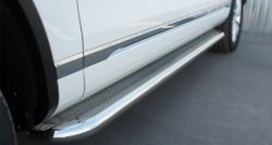 16 999 р. Широкая защита порогов Russtal Volkswagen Touareg NF рестайлинг (2014-2018) (Поверхность листа (вариант 1)). Увеличить фотографию 10