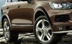 21 849 р. Накладки на колёсные арки CT v3  Volkswagen Touareg  NF (2010-2014) (Неокрашенные). Увеличить фотографию 1