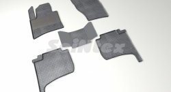 3 599 р. Износостойкие коврики в салон с рисунком Сетка SeiNtex Premium 4 шт. (резина)  Volkswagen Touareg  NF (2010-2014). Увеличить фотографию 1