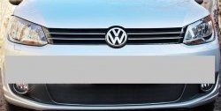 1 469 р. Сетка на бампер (рестайлинг) Russtal (черная)  Volkswagen Touran  1T (2003-2006). Увеличить фотографию 1