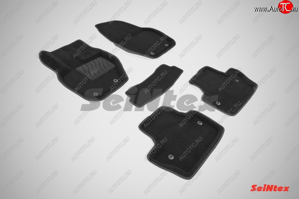 4 999 р. Износостойкие коврики в салон 3D VOLVO S-60 черные (компл)  Volvo S60  FS седан (2010-2013)