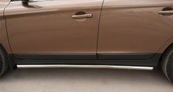 11 849 р. Защита порогов из круглой трубы диаметром 42 мм Russtal  Volvo XC60 (2008-2013). Увеличить фотографию 3