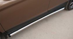 13 849 р. Защита порогов из круглой трубы диаметром 63 мм Russtal Volvo XC60  рестайлинг (2013-2017) (Защита порогов с со скосами на торцах (вариант 1)). Увеличить фотографию 6
