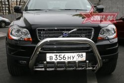 28 169 р. Защита переднего бампера Souz-96 (d76)  Volvo XC90  C (2006-2014). Увеличить фотографию 1