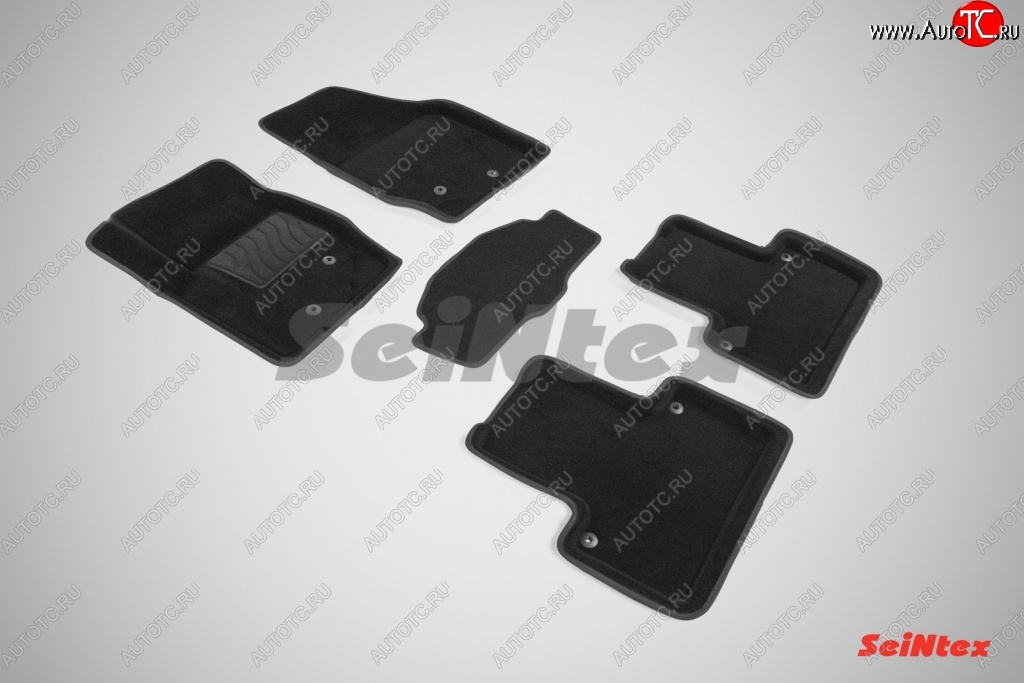 4 999 р. Износостойкие коврики в салон 3D VOLVO XC-90 черные (компл)  Volvo XC90  C (2002-2014)