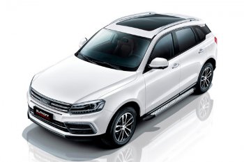 24 999 р. Пороги алюминиевые Slitkoff  Zotye Coupa  B11F (2019-2021) (Standart Silver). Увеличить фотографию 2